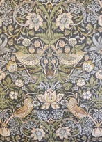 300x280cm! Stof William Morris Engels Strawberry Thief -