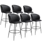 Barkruk Luana, met rugleuning, fluweellook - zwart/zwart, Se, Huis en Inrichting, Barkrukken, Verzenden, Nieuw