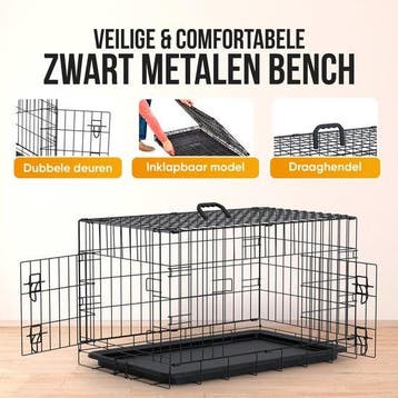 2dekans | Avalo Hondenbench XXL - Opvouwbare Kooi - 2 Deuren, Ophalen of Verzenden, Zo goed als nieuw