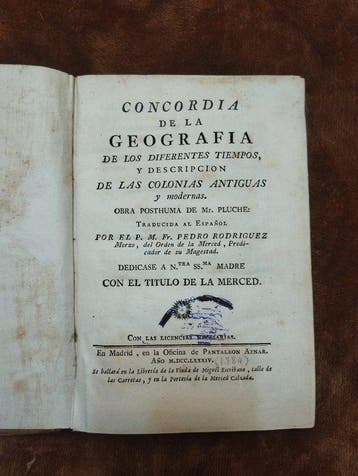 Mr. Pluche - Concordia de la geografía de los diferentes