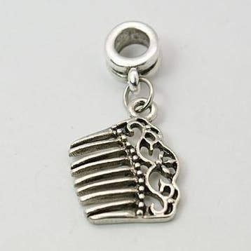 1 x Hangende bedel haarkam 31 mm – gat 5 mm – antiek zil, Ophalen of Verzenden, Nieuw, Bedel