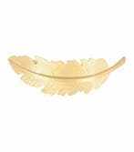Haarspeld Patentspeld 9cm - Veervorm – Metaal – Goud, Nieuw