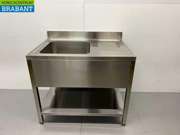HCB RVS Spoeltafel Spoelbak Premium-line 100 cm Horeca, Ophalen of Verzenden, Nieuw in verpakking
