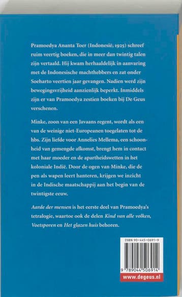 Aarde der mensen / Buru tetralogie / 1 9789044506914, Verzenden, Zo goed als nieuw, P.A. Toer