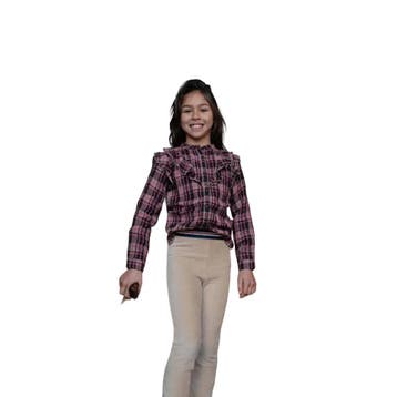 Blouse -- Katinka - 98/104 / Bruin, Verzenden, Nieuw