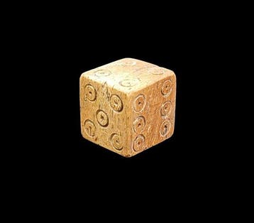 Oud-Romeins Brons Dobbelstenen Gooien - 15 mm (Zonder