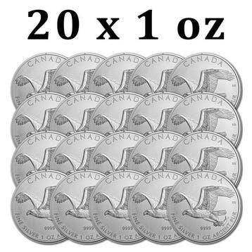 Canada. 5 Dollars 20 x 2014 1 oz $5 CAD Canadian Birds of