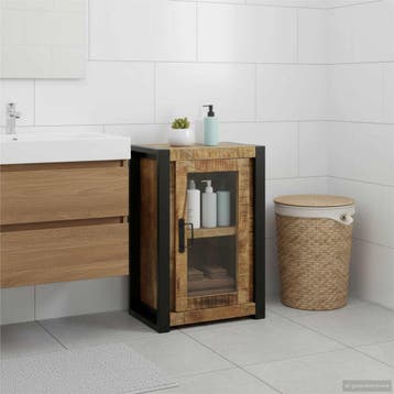 vidaXL Badkamerkast met plank Bruin 40 x 30 x 60 cm Massief, Verzenden, Nieuw