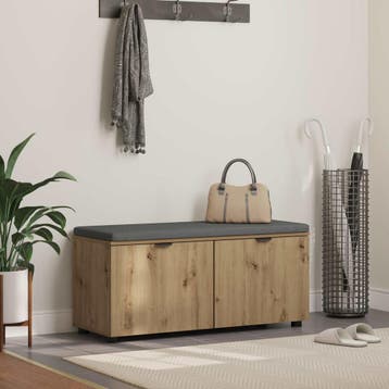 vidaXL Halbank Artisan Eik 100 x 38 x 46 cm, Verzenden, Nieuw