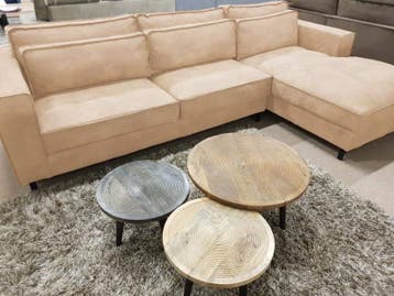 Loungebank Ilpendam - loungebanken - Creme, Nieuw, Stof