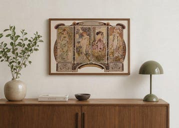 Alphonse Mucha (after) - manifesto Art Nouveau “Le Quattro