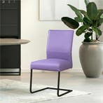 Leren eetkamerstoel Remix - Toledo Lila (lichtpaars) -, Overige kleuren, Nieuw, Ophalen of Verzenden, Industrieel, Modern