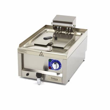 Frituurpan - 10 L - 1 Mand - met Tapkraan - 400V, Verzenden, Nieuw in verpakking, Fornuis, Frituur en Grillen