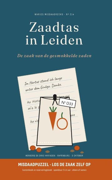 Zaadtas In Leiden | B.V. Waries | Nieuw, Ophalen of Verzenden, Nieuw, B.V. Waries
