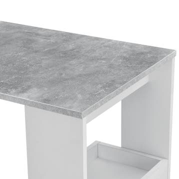 Bartafel Bromoella wandmontage 120x45x106 cm wit betonlook, Verzenden, Nieuw