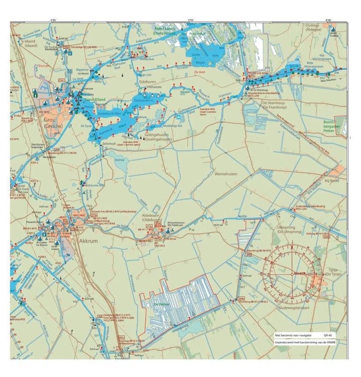 Kaartkussen Grou - Eernewoude, Watersport en Boten, Accessoires en Onderhoud, Nieuw, Ophalen of Verzenden