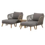 Volterra lounge balkonset 5-delig licht bruin wicker, Tuin en Terras, Ophalen of Verzenden, Nieuw, Wicker