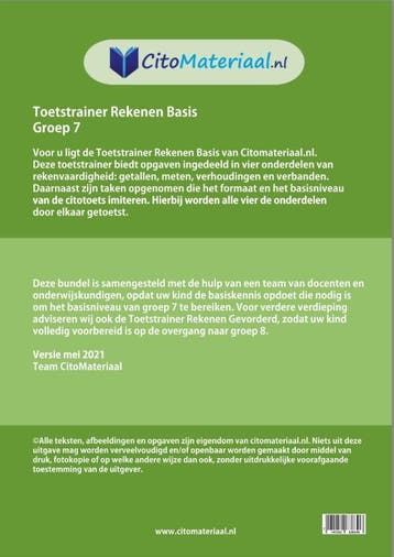 Toetstrainer rekenen basis Groep 7 / groep 7 basis, Verzenden, Zo goed als nieuw