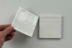 Wandtegel Equipe Ceramica EX Trendy Wit Handvorm Glans 10x10, Nieuw, Minder dan 20 cm, 10 m² of meer, Wandtegels