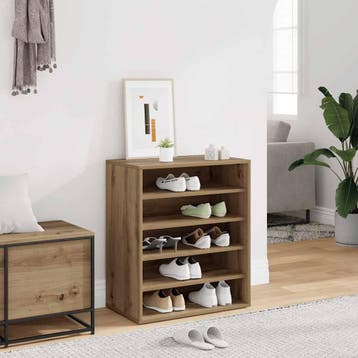 vidaXL Schoenenkast 60x35x70 cm bewerkt hout artisanaal, Verzenden, Nieuw