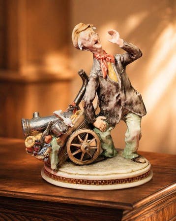Giuseppe Cappè - Figuur - Straccivendolo - Porselein