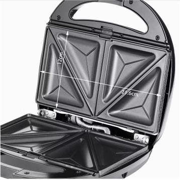 Contactgrill tosti , wafels en grillen Zwart/Zilver 800W, Verzenden, Nieuw