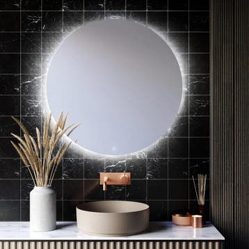 Badkamerspiegel Hotbath Cobber 80 cm Incl LED En, Huis en Inrichting, Ophalen of Verzenden, Nieuw, Vierkant