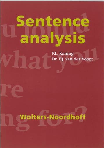Sentence analysis, 9789001482114, Boeken, Verzenden, Zo goed als nieuw, HBO