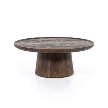 Salontafel Ron 80x32 - Bruin - 95654 - salontafel, Nieuw, Overige materialen