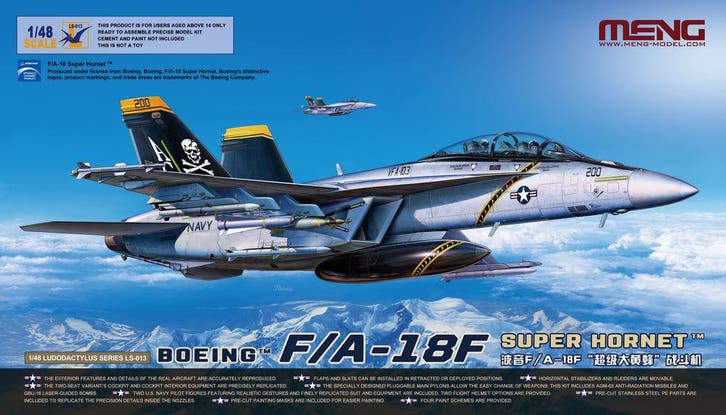 MENG-Model LS-013 Boeing F/A-18F Super Hornet Bouwpakket, Hobby en Vrije tijd, Modelbouw | Vliegtuigen en Helikopters, Nieuw, Overige merken