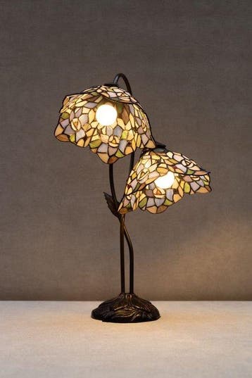 Lamp - Tiffany style - Messing, Glas