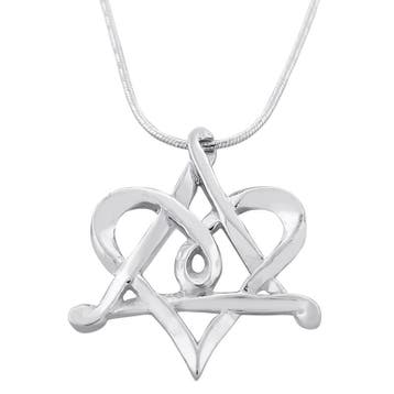 Davidster / Hart hangertje, zilveren hangertje met een d..., Sieraden, Tassen en Uiterlijk, Nieuw