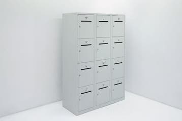 Locker; Grijs, 12-deurs, Werkplek, Ophalen of Verzenden, Gebruikt, Overige typen