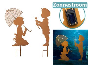 HI Jongen en Meisje met Solar LED Verlichting, Verzenden, Nieuw