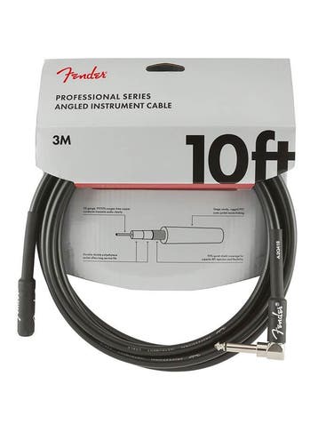 Fender Professional Series instrument kabel haaks 3m zwart, Verzenden, Nieuw