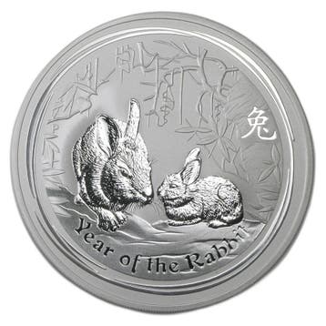 Zilveren munt Lunar Year of the Rabbit 2011 10 troy ounce, Verzenden
