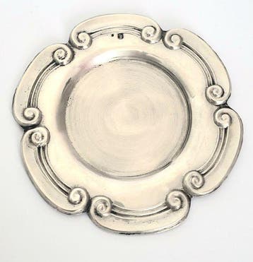 Portuguese silversmith - Presenteerblad - Silver Salver -