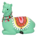 Groene liggende alpaca / lama beeldje 9 cm - Beeldjes, Verzenden, Nieuw