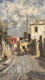 Scuola italiana (XX), firmato V. Canino - Scorcio di un
