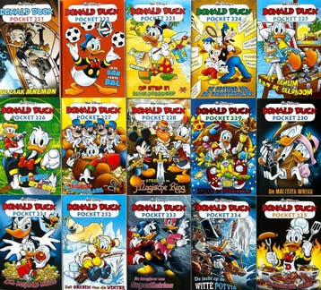 Gratis verzending! Compleet Donald Duck Pockets 221 t/m 229, Verzenden, Complete serie of reeks, Zo goed als nieuw, Donald Duck