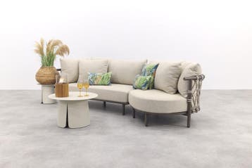 4 Seasons Ezra/Velora 3-zits loungeset - Latte/Terre, Verzenden, Nieuw, Overige materialen, Loungeset