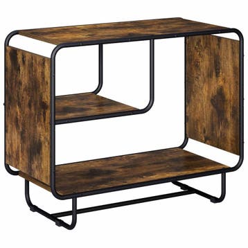 vidaXL Dressoir Gerookt eiken 80 x 37.5 x 64.5 cm Bewerkt, Verzenden, Nieuw, Overige houtsoorten, Minder dan 50 cm