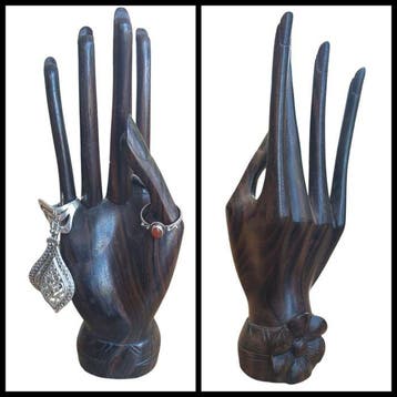 Standaard - Macassar ebbenhout - Buddha Hand, Antiek en Kunst