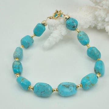 Turquoise - Zilver, Verguld - Armband - TURCHESE ARIZONA