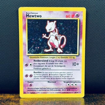 Pokémon Card - Mewtwo Holo 10 - Pokémon - WOTC, Nieuw