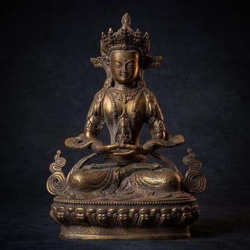 Amitayus - Boeddha van onmetelijk leven 30.5 cm - Brons -