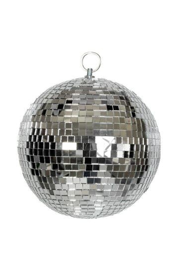 KIMU® Discobal Ø 20 cm Klein Discobol Spiegelbol Zilver Spie, Ophalen of Verzenden, Nieuw, Feestartikel, Carnaval