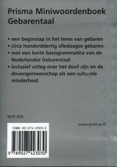 Prisma Miniwoordenboek Nederlandse gebarentaal / Prisma mini, Boeken, Verzenden, Gelezen, M. de Geus
