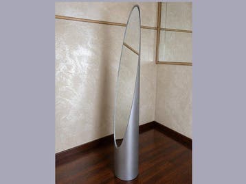 Vloerspiegel- Lipstick - PVC - Zilverkleur