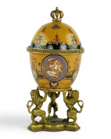 Doos - Porselein, Brons - Fabergé-stijl ei